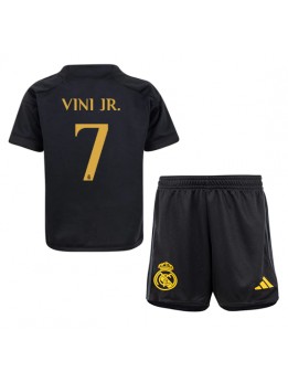 Otroški Nogometna dresi replika Real Madrid Vinicius Junior #7 Tretji 2023-24 Kratek rokav (+ hlače)